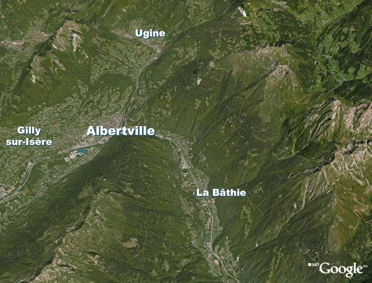 Carte Vallée de la Tarentaise